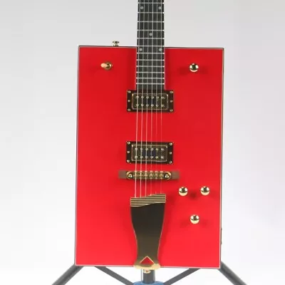 Red Masterbuilt Bo Diddley Electric Guitar HH Pickups Gold Hardware In Stock • $335