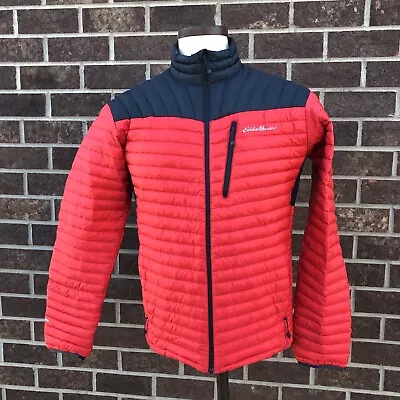 Eddie Bauer Red Black First Ascent Stormdown 800 Down Thin Puffer Jacket Men’s M • $99.99