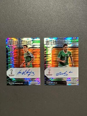 2022 Prizm World Cup RAFAEL MARQUEZ CARLOS VELA International Ink Pulsar Auto! • $5.50