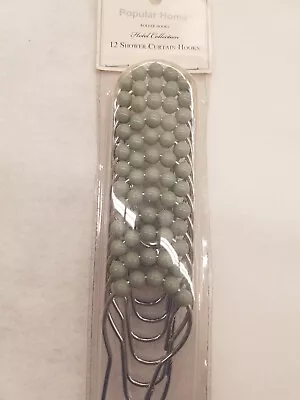 12PC Roller Ball Type Shower Curtain Hooks Bathroom Designers Hotel Series  • $9.99