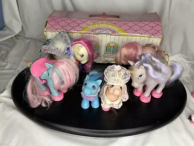 Vintage 1983 Hasbro My Little Pony Carrying Case Stable And 6 G1 Ponies • $50