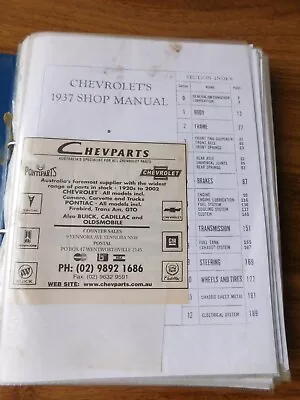 Chevrolet's 1937 Shop Manual • $25