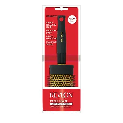 Revlon Ionic Ceramic Striking Volume Large Round Barrel Blow Hair Brush • £8