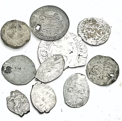 10 Late & Post Medieval Silver Coin Artifacts From Around The World — Europe… • $24.95