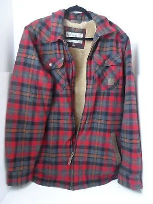 Legendary Wool Sherpa Lined Men's Buffalo Red Plaid Hunting Jacket - Large Tall • $29.99