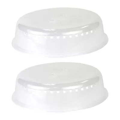 Chef Craft Microwave Cover 10 Inch With Vent Dishwasher Safe New Clear 2 Pack • $8.49