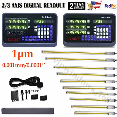 1u Linear Scale High Precision 2/3 Axis Digital Readout For Lathe Mill EDM Grind • $67.67