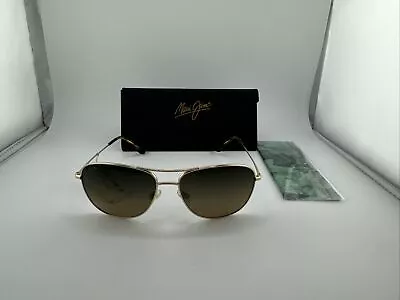 Maui Jim CLIFF HOUSE MJ 247-16 59  Gold/Bronze Polarized New Aviator Sunglasses  • $159