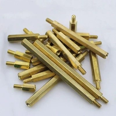 £1.51 • Buy M2 M3 M4 Hex Tapped Brass Spacer Stand-Off Pillar Male-Female Brass Threaded