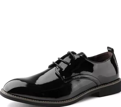 **BARGAIN** Mens Patent Leather Dress Shoes Classic Oxford Shoes Fashion... • £19.68