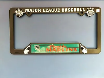 Florida Marlins NEW MLB Black Plastic License Plate Frame Made In USA  Vintage • $6.59