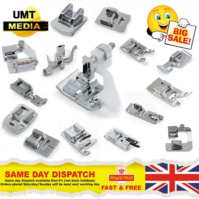 Generic Snap On Low Shank Feet Foot Sewing Machine Presser Universal • £4.50