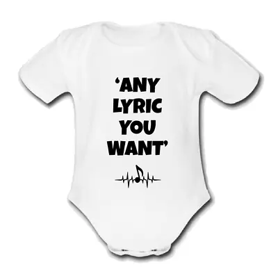 Babe @ Rainbow@ Babygrow Baby Vest LYRIC Gift Custom LYRICS • £9.99