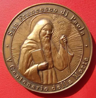 Rare Vatican Saint Francis Of Paola V Centenary Of Death 1507-2007 Bronze Medal • $200