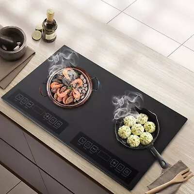 Dual Induction Cooktop Countertop 2 Burner Cooker Electric Stove Hot Plate USA • $131.10