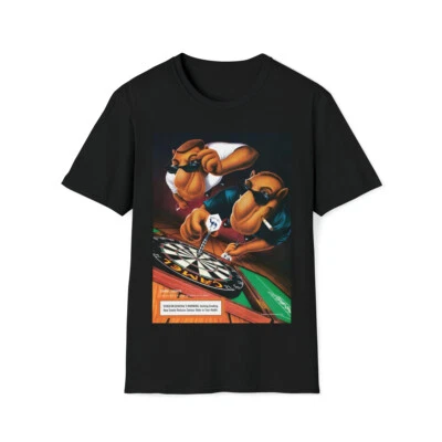 $21 • Buy  Joe Camel Cigarettes Y2K Classic Darts Portrait, Black T-Shirt, Mens Size S-2XL