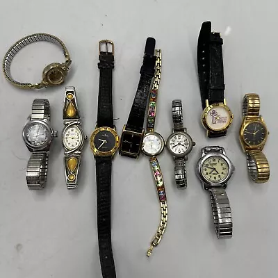 Lot Of 10 Vintage Ladies Mens Watch Wristwatches Peugeot Xanadu Lorus Etc P&R • $3.25