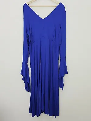 $55 • Buy ASOS WHITE Womens Size 16 Or US 12 Blue Long Sleeve Dress NEW + TAGS