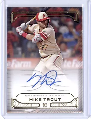 Mike Trout 2023 Topps Definitive Collection Defining Images On Card Auto Angels • $117.50