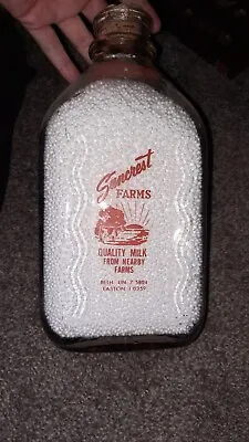 Vintage Easton Bethlehem PA Milk Bottle Half Gallon Suncrest Farm Dairy  • $17