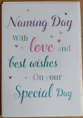 Naming Day Card For Baby Boy Or Baby Girl Special Day Naming Day Christening • £2.95