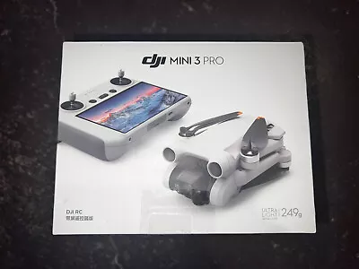 $850 • Buy DJI Mini 3 Pro Camera Drone (with RC Remote) 4K/60fps Video, 48mp Photo