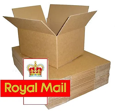 100 Postal Cardboard Boxes 13.5x9.5x5.5 SW ROYAL MAIL SMALL PARCEL 350x250x160mm • £41.99
