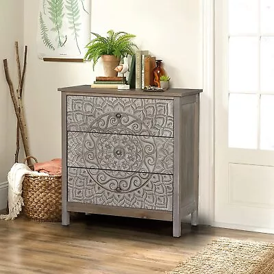 Accent Storage Cabinet Chest Of 3 Drawers Living Room Bedroom Buffet Sideboard • $189.99