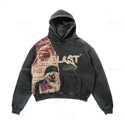 Mens Hoodie Skull Print Hooded Sweatshirt Size Small To 6XL • $27.99