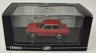 EBBRO 1:43 Datsun Sunny 1000 2-Door Sedan B10 1966 Red DIE CAST OLDIES • £71.76