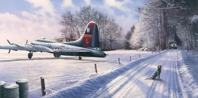 Fortress At Rest By Richard Taylor Aviation Art Autographed By B-17 Veterans • $145