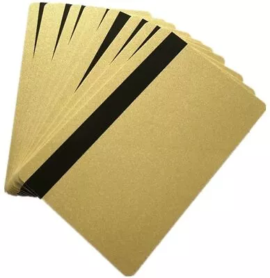 50-Pack Gold Magnetic PVC Plastic Credit/Gift/Photo ID Badge Cards CR80 30Mil • $9.99