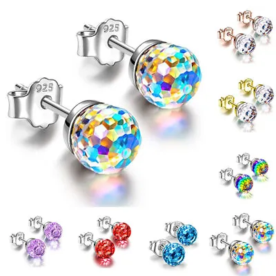 $1.29 • Buy Colorful Rhinestone Stud Earrings Crystal Ball Ear Ware Women Fashion Jewelry