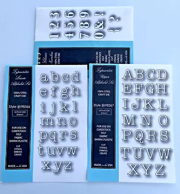 Memory Box Typewriter Upper & Lower Case Alphabet Cutting Dies & Numbers • £12.99