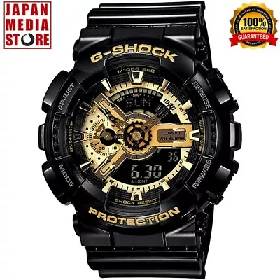 CASIO G-SHOCK GA-110GB-1AJF Black X Gold Dial Limited Series Chrono Men Watch • $125.59