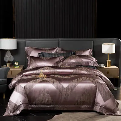 £329.65 • Buy Bedding Set Jacquard 1000TC Egyptian Cotton Duvet Cover Bed Sheet Pillow Cover