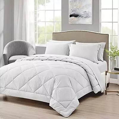 Love's Cabin King Size Comforter Set White 7 Pieces King Bed In A Bag All • $70.69