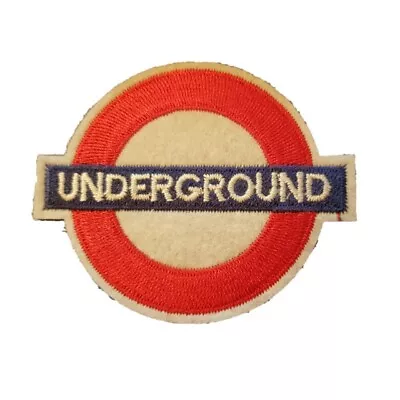 UNDERGROUND - Iron On Patch Sew On Transfer London Underground Sign Subway • £2.79