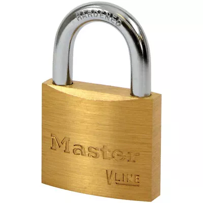 Master Lock 4140KA-4232 V Line Brass 40mm Padlock - Keyed Alike 4232 • £9.46