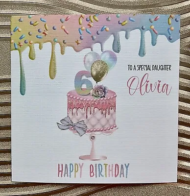 £3.95 • Buy PERSONALISED Handmade Birthday Card Granddaughter Daughter  2 3  4  5 Any Age CI