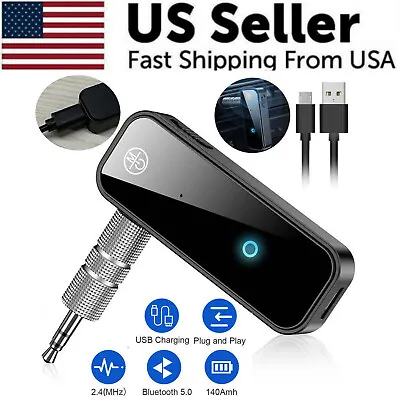 USB Wireless Bluetooth 5.0 Transmitter Receiver 2in1 Audio Adapter 3.5mm Aux Car • $7.95