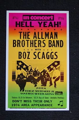 92848 The Allman Brothers Band Tour 1974 San Diego Boz Decor Wall Print Poster • $45.95