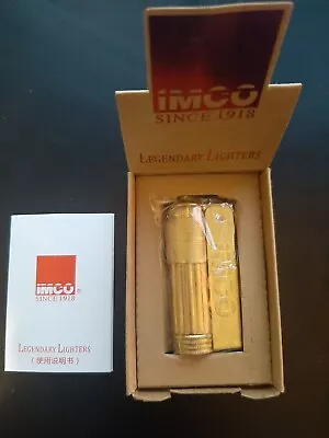 Genuine Vintage  Imco 6700 Triplex Tumbled Solid Brass Petrol Lighter In Box  • £19.99