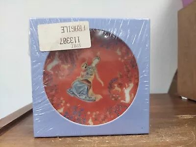 Philippe Deshoulieres Limoges Red Dame A La Licorne Cocktail Plate 6 Ct New NIB • $150
