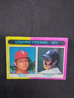 1975 Topps Leading Firemen Terry Forster Mike Marshall Vintage Baseball Card • $1