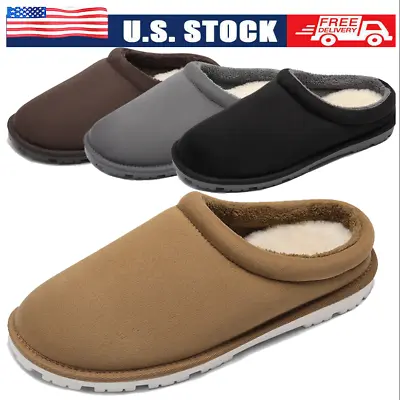 Men's Slippers Slip On Bedroom House Outdoor Indoor Warm Shoes Size 6-14 US • $12.99