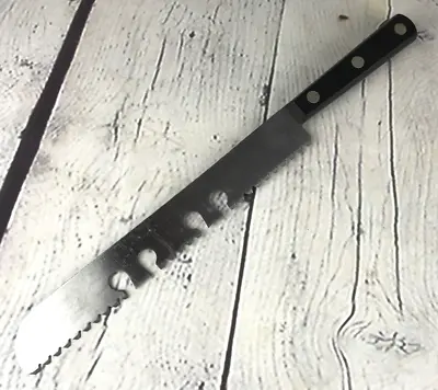 $14.99 • Buy Vtg Case XX Stainless Kitchen Knife FREEZ-Cut Black Composite Handle 14 