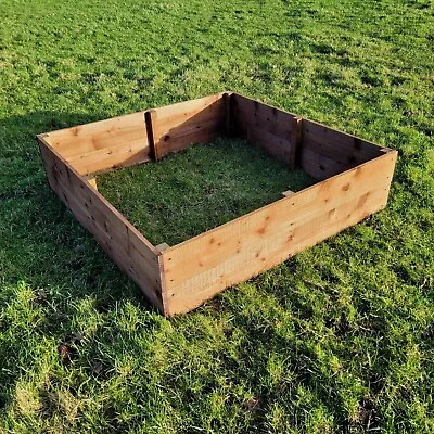 Planters For Garden Large Raised Bed Wooden Vegetable Herb Flowers BROWN GREEN • £19