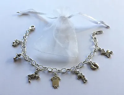 Bracelet Baby Shower Mum To Be New Mummy Charm Girl Boy Christening Boy/Girl • £4.30