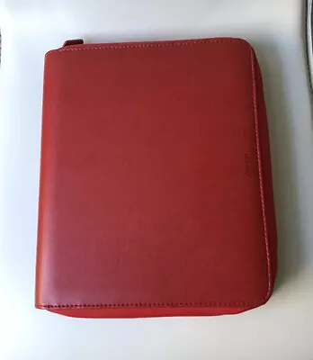 Filofax Ipad Case Organiser Pennybridge Red Tabs Notebook Zip Up Business Cards • £55.74